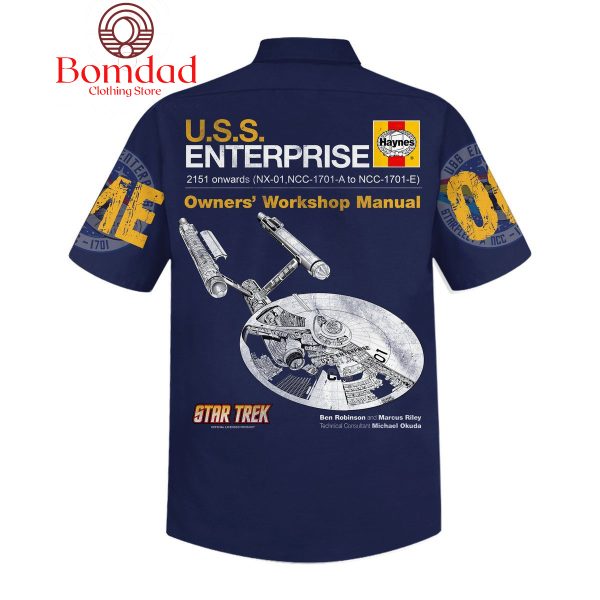 Star Trek USS Enterprise NCC 1701 Navy Version Hawaiian Shirts