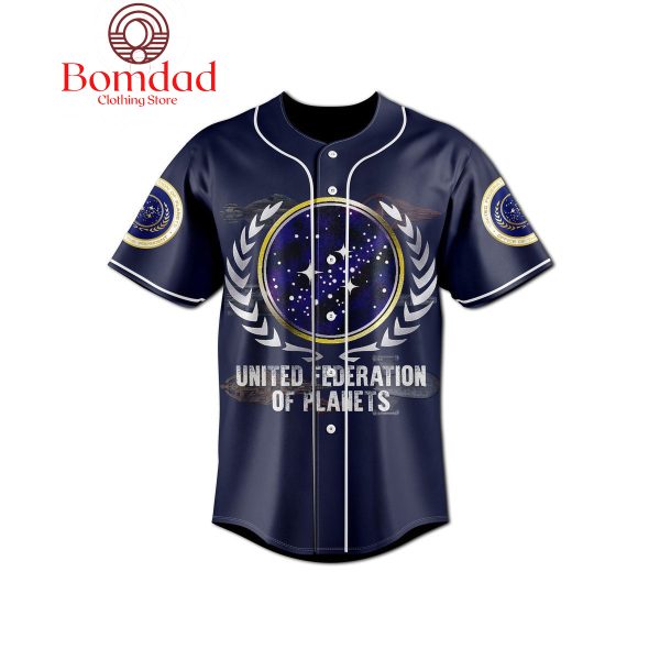 Star Trek United Federation Of Planets Personalized Baseball Jersey Navy Version