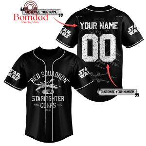 Star Wars Red Squadron Starfighter Corps Personalized Baseball Jersey