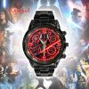 Slayer Rock Band Golden And Red Fan Black Watch