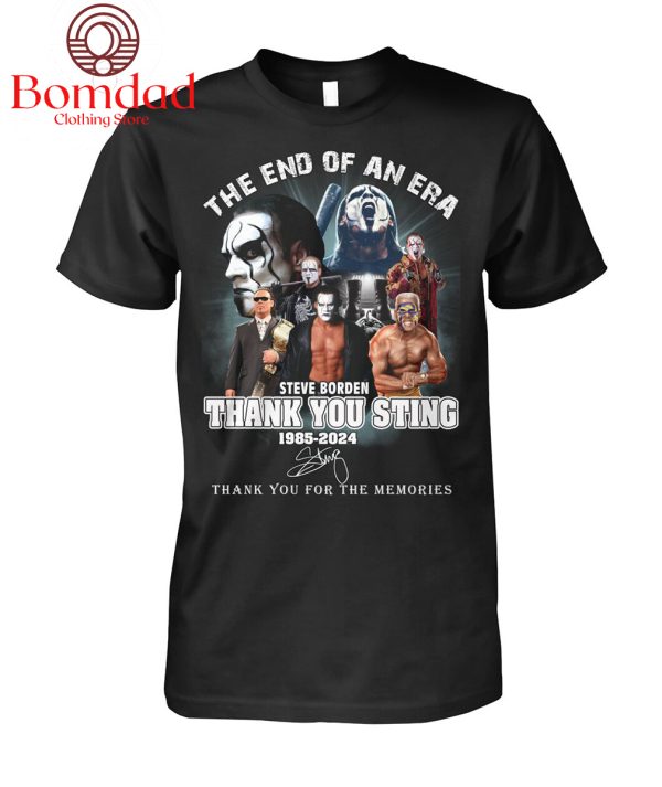 Steve Borden The End Of An Era Thank You Sting  T-Shirt