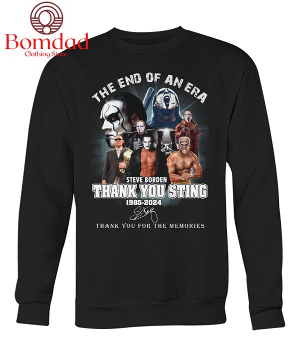 Steve Borden The End Of An Era Thank You Sting  T-Shirt