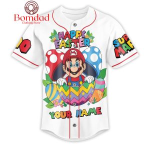 Super Mario Easter Is More Fun With My Peeps Personalized Baseball Jersey