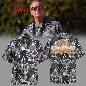 Tennessee Volunteers Black Monstera Hawaiian Shirts