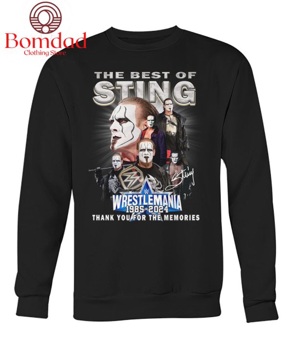 The Best Of Sting Wrestlemania 1985 2024 Memories T Shirt