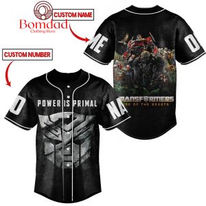 Transformers Power Is Primal Personalized Baseball Jersey