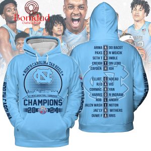UNC Tar Heels 2024 ACC Champions Blue Design Hoodie Shirts