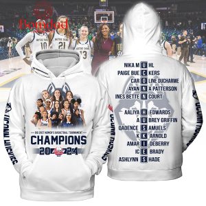 Uconn Huskies Big East Champions 2024 Hoodie Shirts White Version