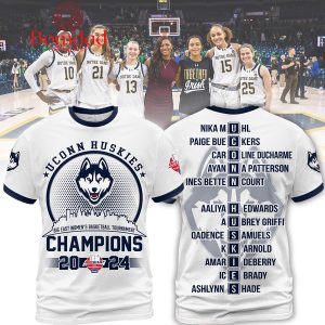 Uconn Huskies Big East Women’s Basketball Tournament Champions 2024 Hoodie Shirts White