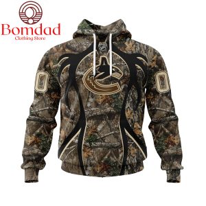 Vancouver Canucks Hunting Realtree Camo Personalized Hoodie Shirts
