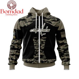 Washington Capitals Honors Veterans And Military Personalized Hoodie Shirts